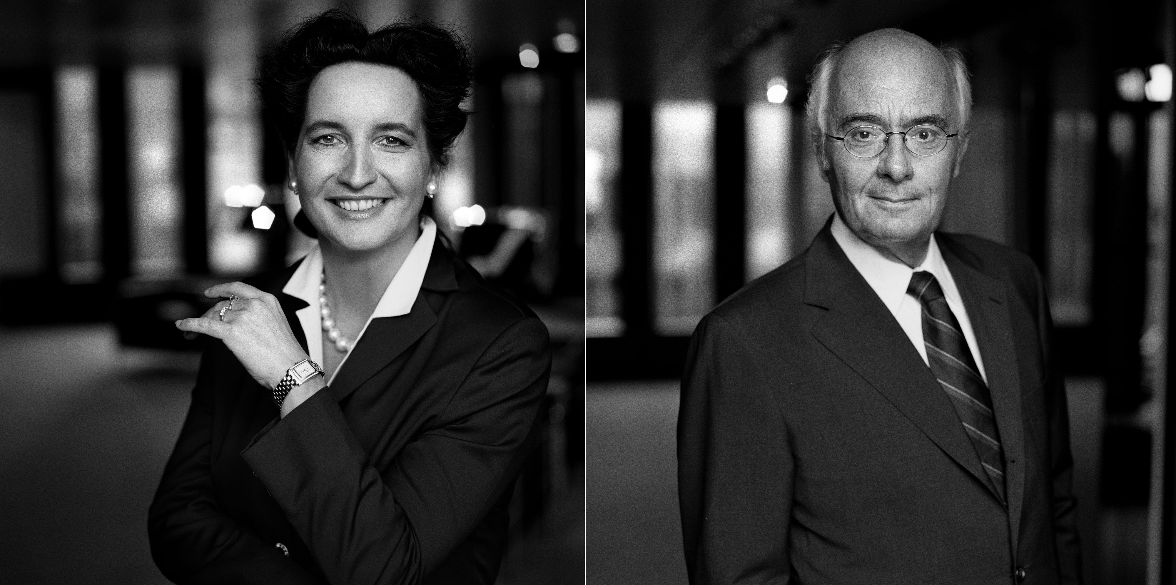 Carola Gräfin von Schmettow & Dr. Sieghardt Rometsch, HSBC, Vorstandsportrait, Business Portrait, Executive Board Portrait, Annual Report © Benno Kraehahn, Berlin